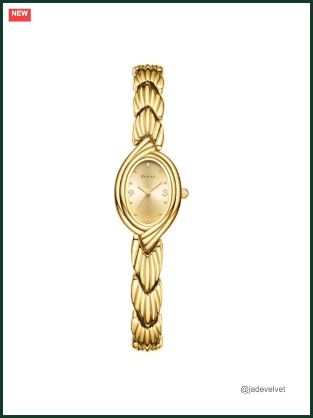Japanese Quartz Womens Dress Watch Adjustable Bracelet Water Resistant